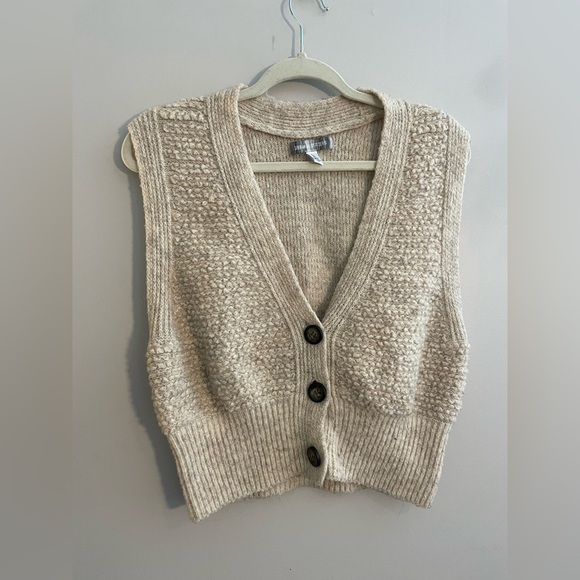 Urban Outfitters Jackets & Blazers - Urban Outfitters Tan/Light Brown Sweater Vest with Buttons